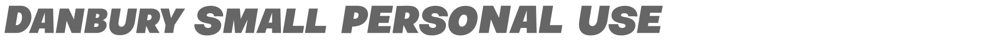 Danbury Caps DanburySmall_PERSONAL_USE_ONLY.otf font preview