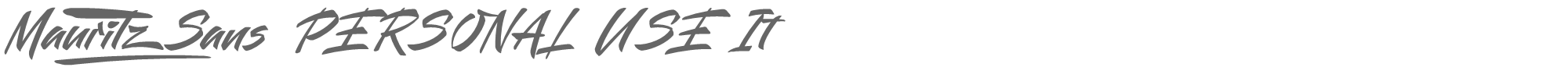 Mauritz Sans MauritzSansItalic_PERSONAL_USE_ONLY.otf font preview