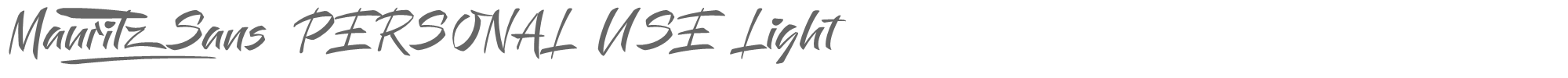 Mauritz Sans MauritzSansLight_PERSONAL_USE_ONLY.otf font preview