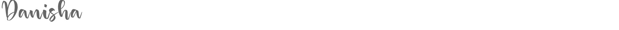 Sample characters Danisha Font