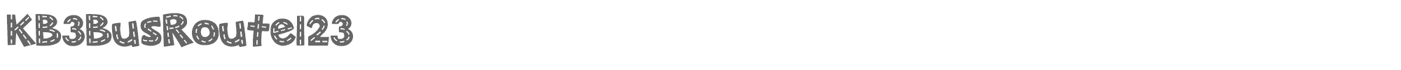 KB3 Bus Route 123 KB3BusRoute123.ttf font preview