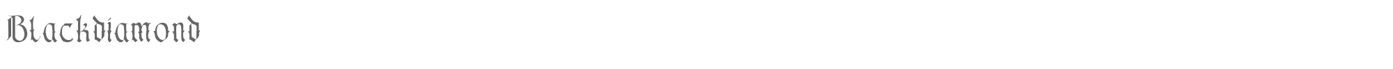 Sample characters Black Diamond Font