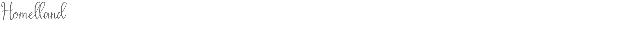 Sample characters Homelland Font