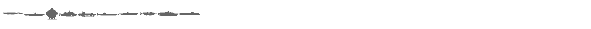 Sample characters Submarines Font