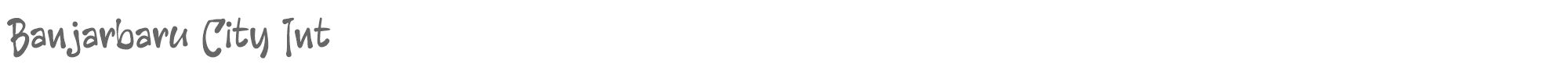 Sample characters Banjarbaru City Int Font
