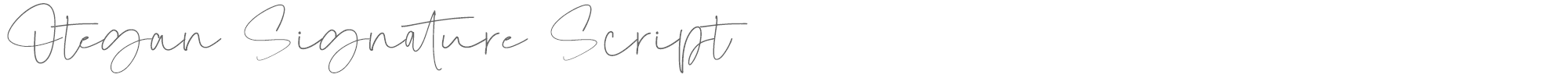 Sample characters Otegan Signature Script Font