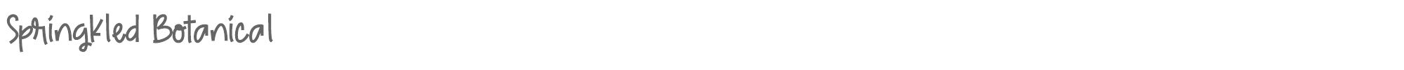 Sample characters Springkled Botanical Font