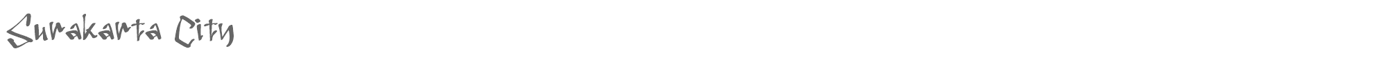 Sample characters Surakarta City Font