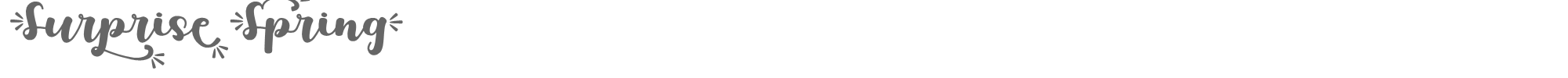Sample characters Surprise Spring Font