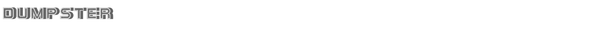 Sample characters Dumpster Font