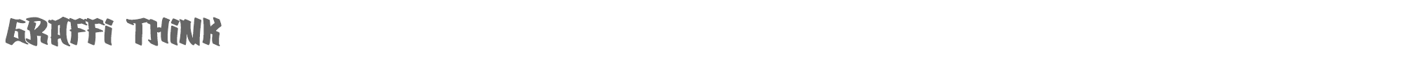 Sample characters Graffi Think Font