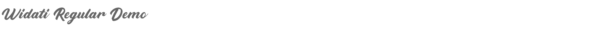 Sample characters Widati Font