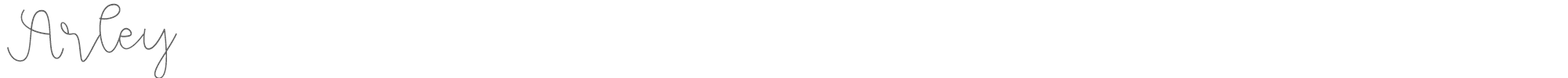 Sample characters Arley Font