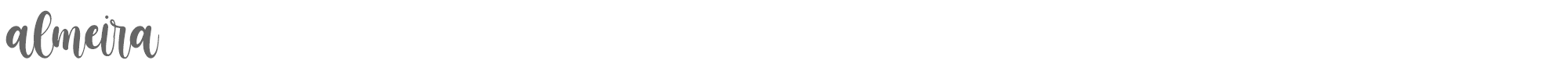 Sample characters Almeira Font
