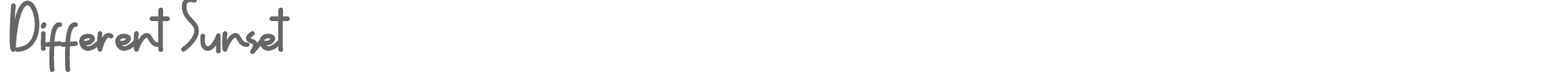 Sample characters Different Sunset Font