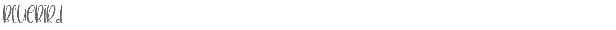 Sample characters BlueBird Font