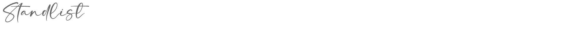 Sample characters Standlist Font