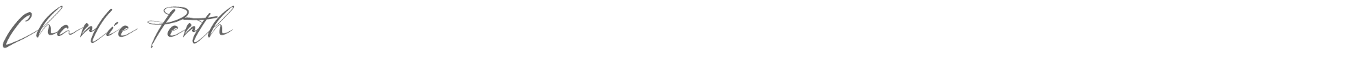 Sample characters Charlie Perth Font