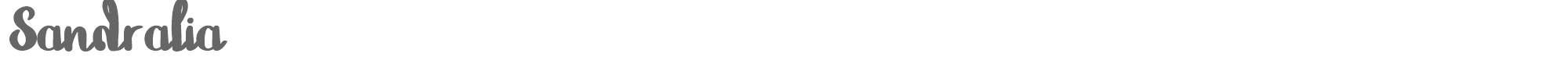 Sample characters Sandralia Font