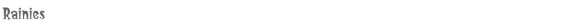 Sample characters Rainies Font