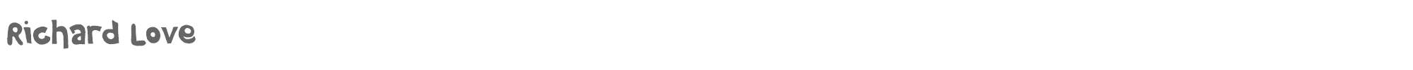 Sample characters Richard Love Font