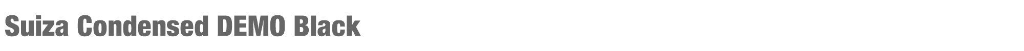 Sample characters Suiza Condensed Font