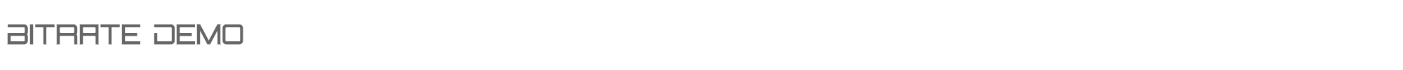 Sample characters Bitrate Font