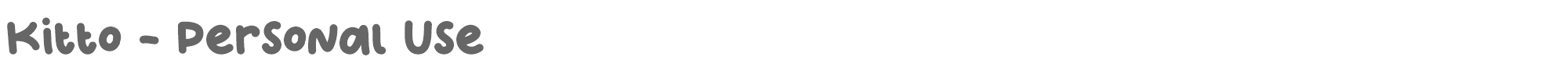 Sample characters Kitto Font