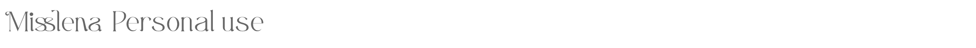Sample characters Misslena Font