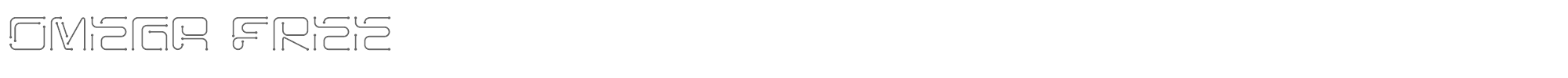 Sample characters Omega Font