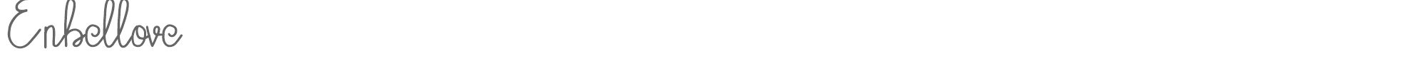 Sample characters Enbellove Font