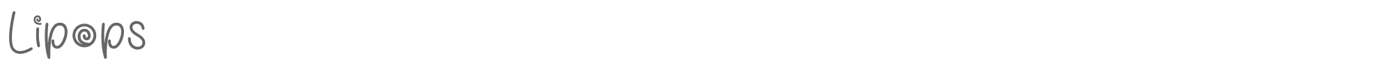 Sample characters Lipops Font