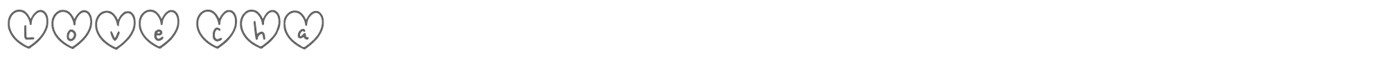 Sample characters Love Cha Font