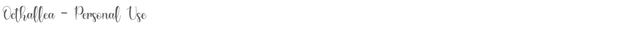 Sample characters Octhallea Font