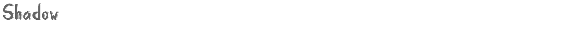 Sample characters Shadow Font
