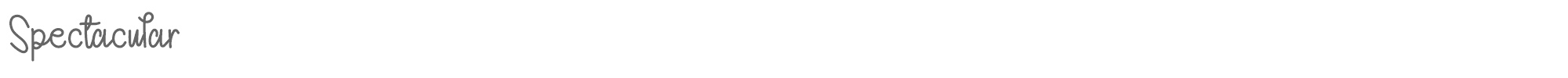 Sample characters Spectacular Font