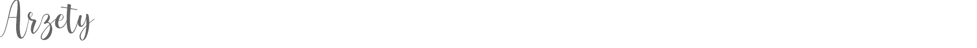 Sample characters Arzety Font