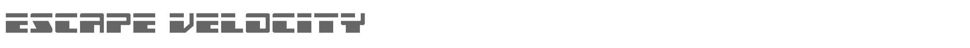 Escape Velocity escapevelocity.ttf font preview