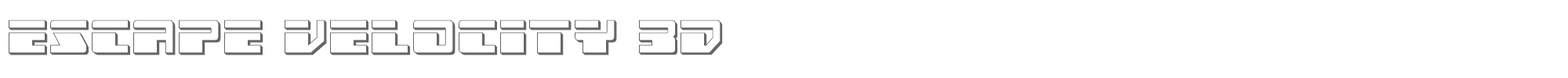 Escape Velocity escapevelocity3d.ttf font preview