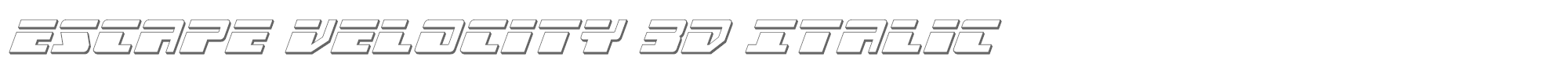 Escape Velocity escapevelocity3dital.ttf font preview