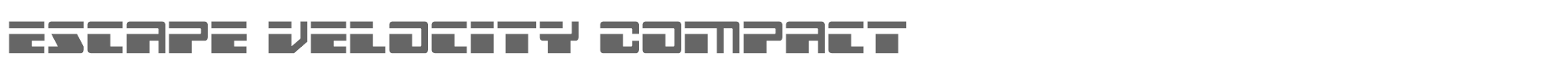 Escape Velocity escapevelocitycompact.ttf font preview