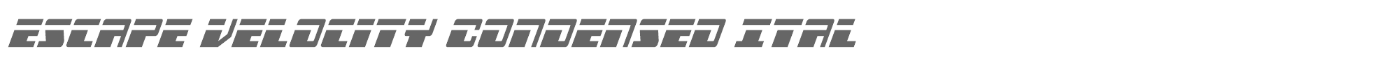 Escape Velocity escapevelocitycondital.ttf font preview