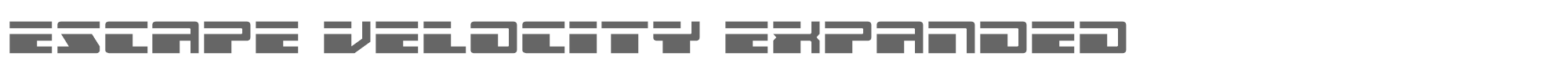 Escape Velocity escapevelocityexpand.ttf font preview