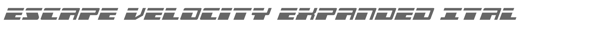 Escape Velocity escapevelocityexpandital.ttf font preview