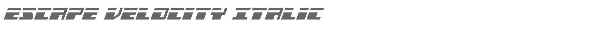 Escape Velocity escapevelocityital.ttf font preview