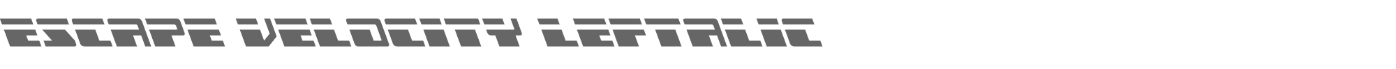Escape Velocity escapevelocityleft.ttf font preview