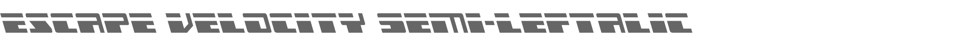 Escape Velocity escapevelocitysemileft.ttf font preview