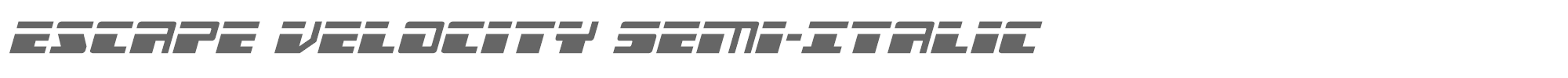 Escape Velocity escapevelocitysemital.ttf font preview