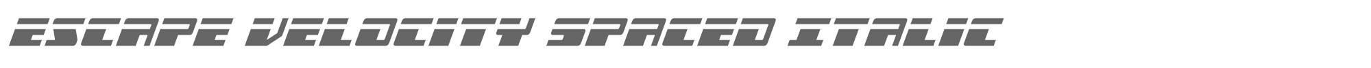 Escape Velocity escapevelocityspacedital.ttf font preview