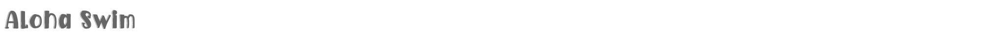Sample characters Aloha Swim Font